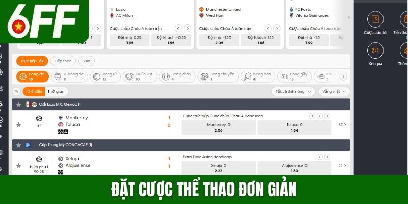Đặt cược thể thao đơn giản