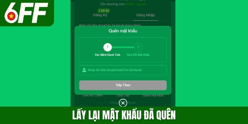 Lấy lại mật khẩu đã quên