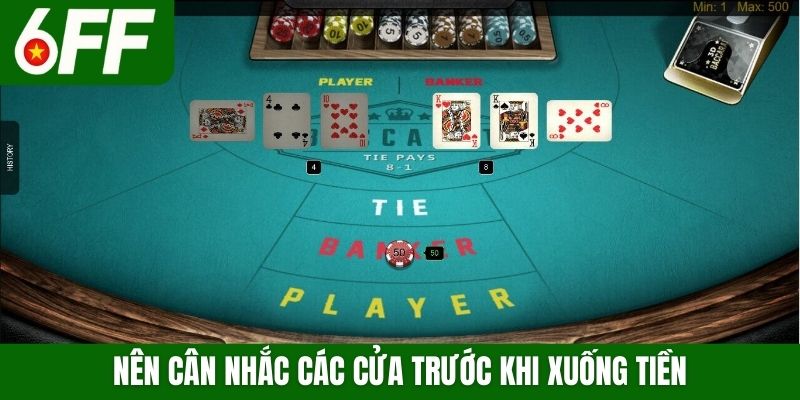 Nên cân nhắc các cửa trước khi xuống tiền