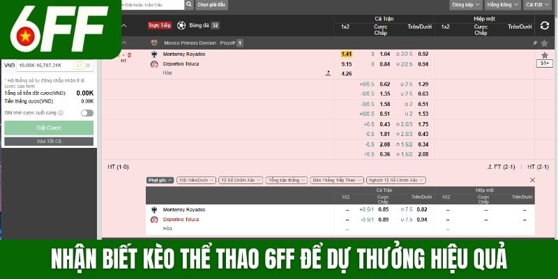 Nhận biết kèo thể thao 6FF để dự thưởng hiệu quả