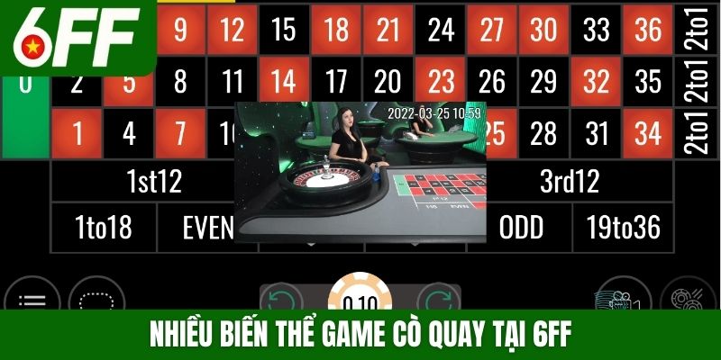 Nhiều biến thể game cò quay tại 6FF