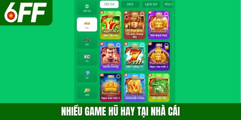 Nhiều game hũ hay tại nhà cái
