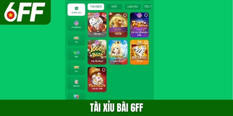 Tài xỉu bài 6FF